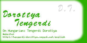 dorottya tengerdi business card
